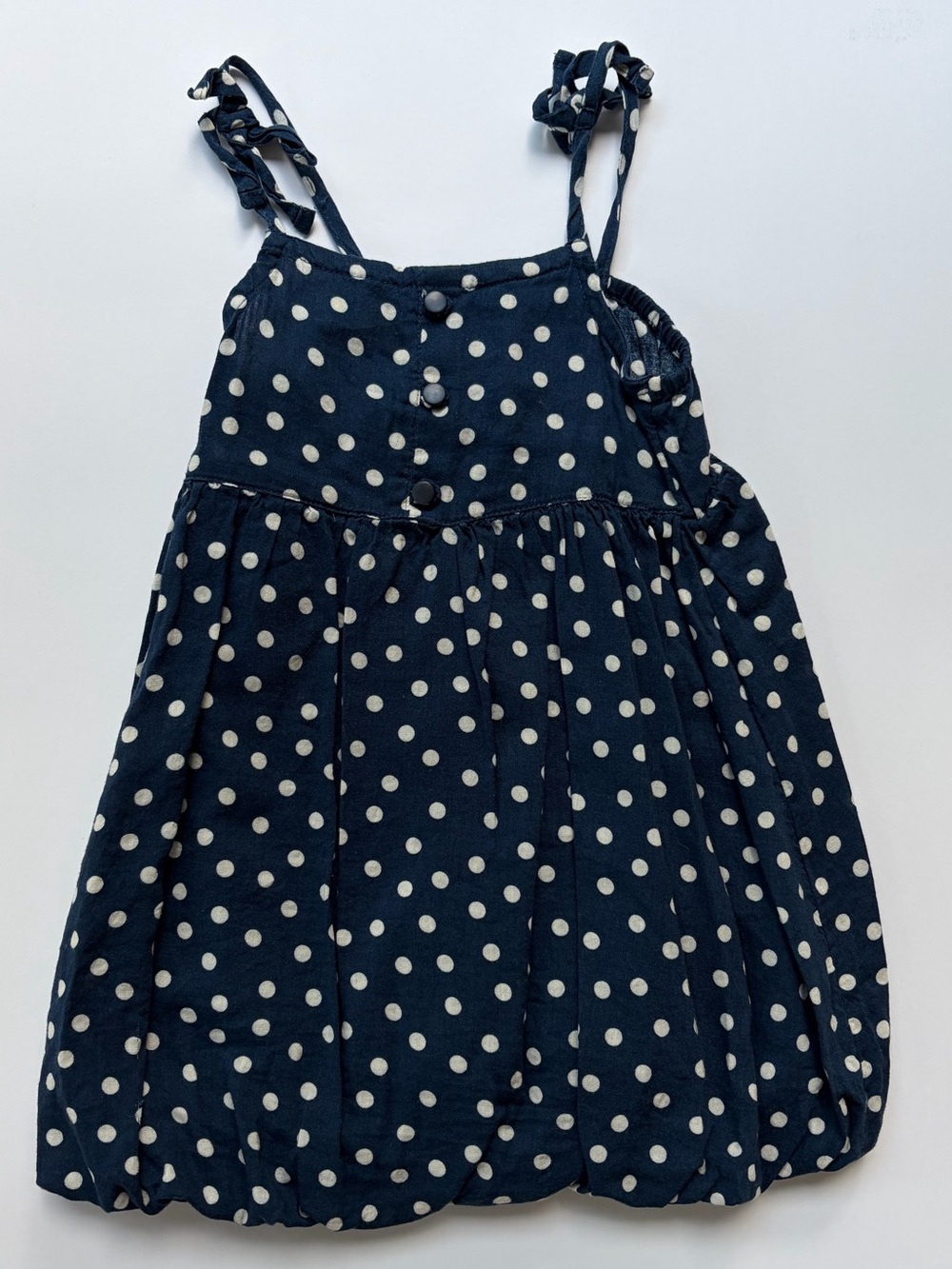 Polka Dot Sleeveless Bubble Dress for Toddler Girls